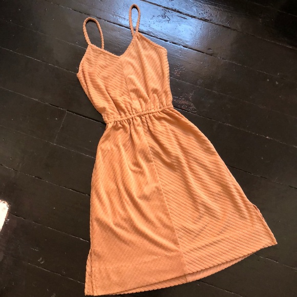 Vintage Dresses & Skirts - Vintage 60s 70s Terry Cloth Peach Midi Length Sundress Beach Cover Up Size Small